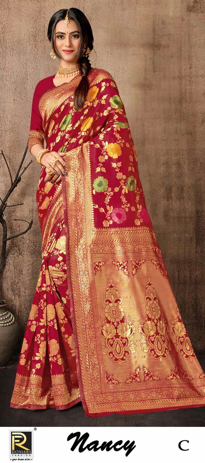 Ronisha Nancy Banarasi Silk Sarees Catalog
